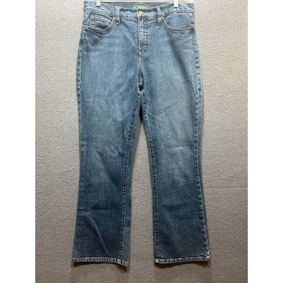 LRL Lauren Ralph Lauren Bootcut Jeans Blue Denim Womens Size 10 - Picture 2 of 13